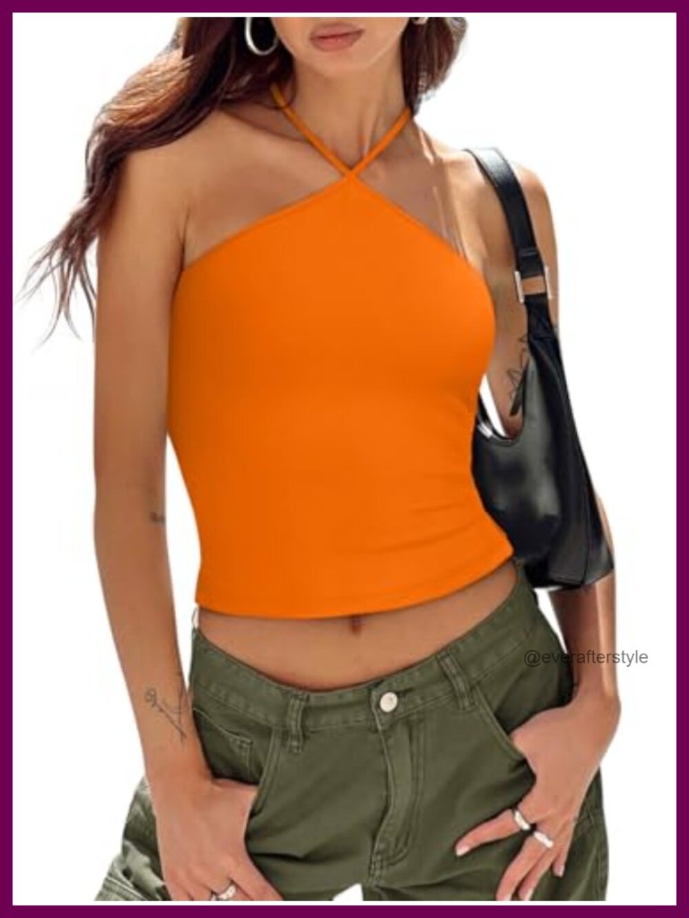 Women's Criss Cross Halter Crop Tank Top Backless Double Lined Sleeveless